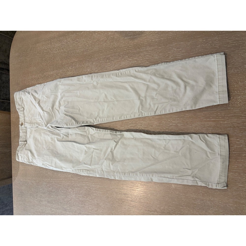 Polo Ralph Lauren Boys Size 18 Khaki Chino Pants Flat Front Straight Leg Preppy